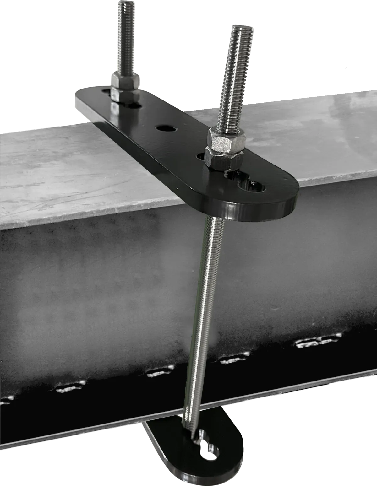 Plăci de oțel galvanizat pentru prindere intermediară cu contraplacă (pentru grinzi cu flanșă lățime 80-150 mm)