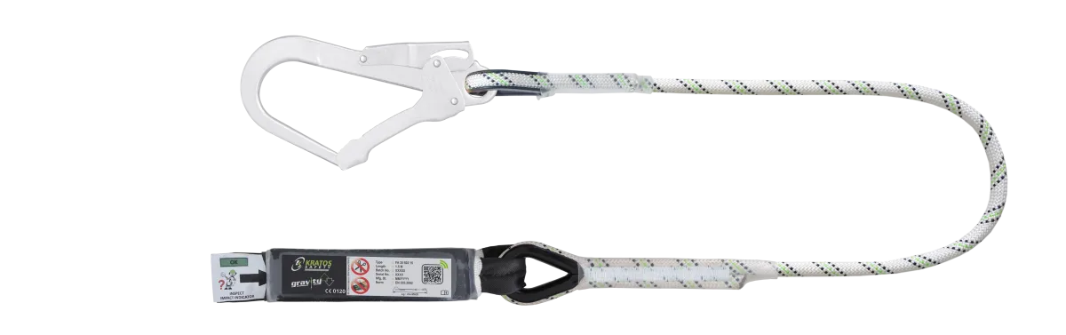 HOPE - Lonjă cu absorbție de energie din frânghie kernmantle 1,50 m cu conector FA 50 207 55