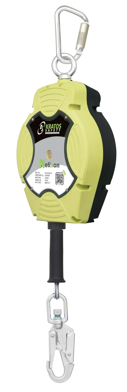 Cablu metalic HELIXON, dispozitiv de oprire a căderii retractabil 20 m, numai pentru utilizare verticală