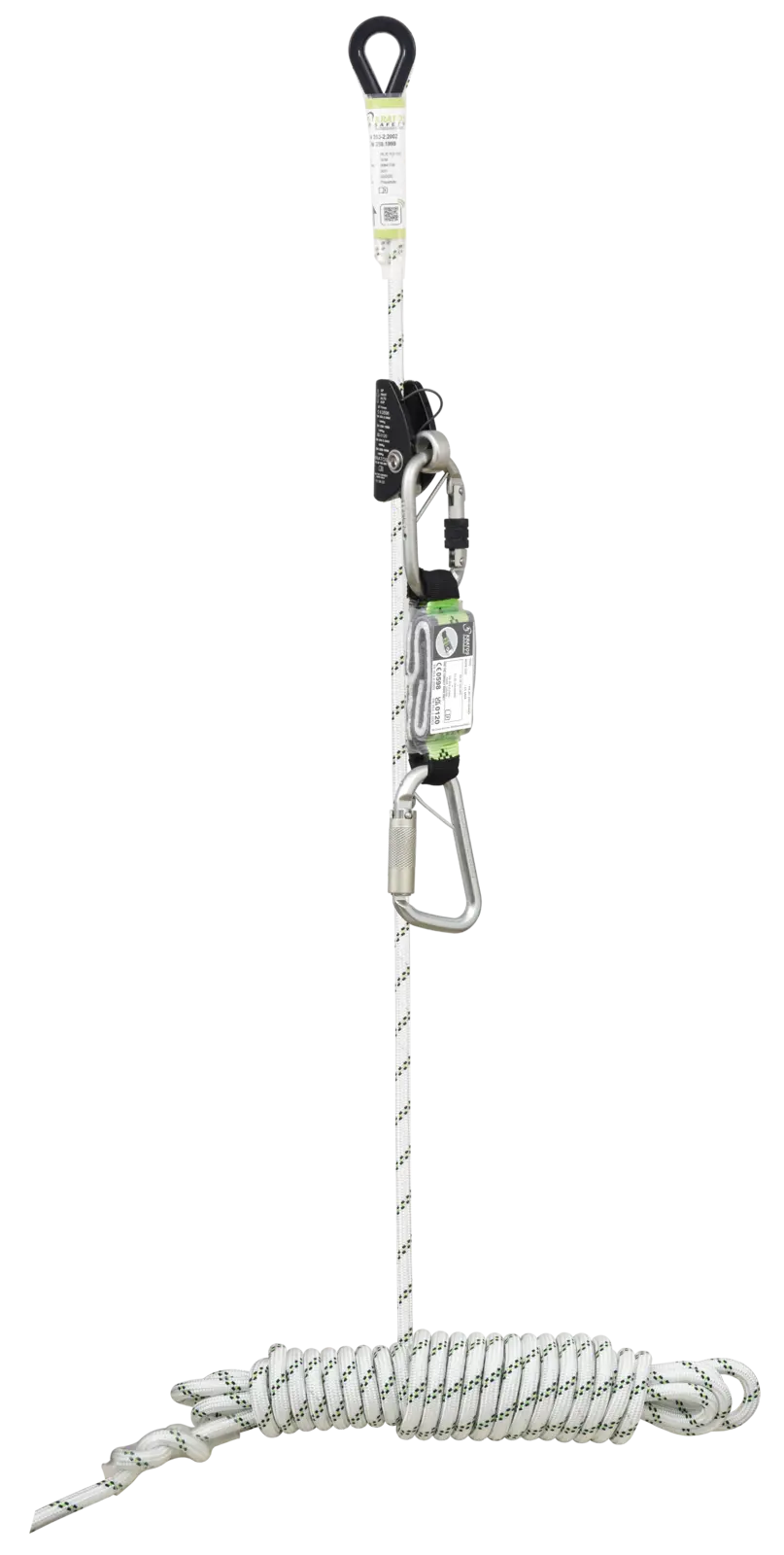LOREL-A, Sliding fall arrester attached to 10 m anchor line, removable energy absorber