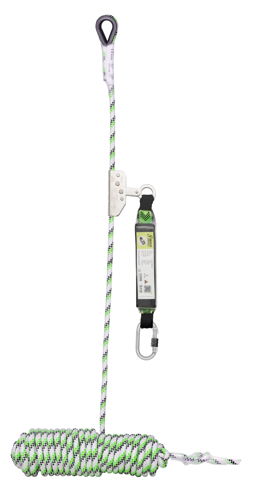 NIRO-S, Opritor de cădere ghidat pe coardă kernmantle 10 m, cu absorbitor de energie