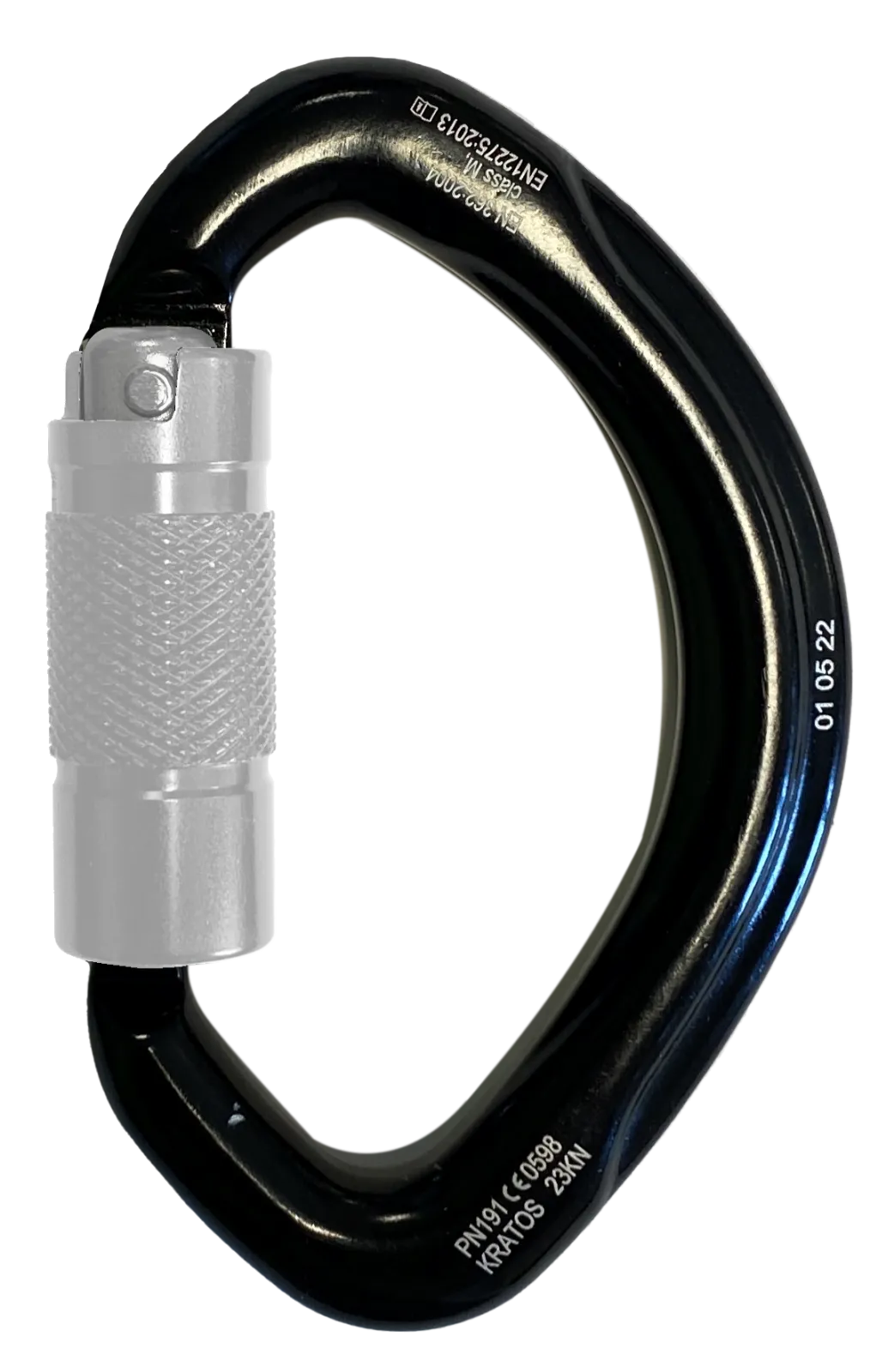 LUNA, carabină semicerc multidirecțională cu blocare de 1/4 de tură, deschidere 20 mm - Tip cheie