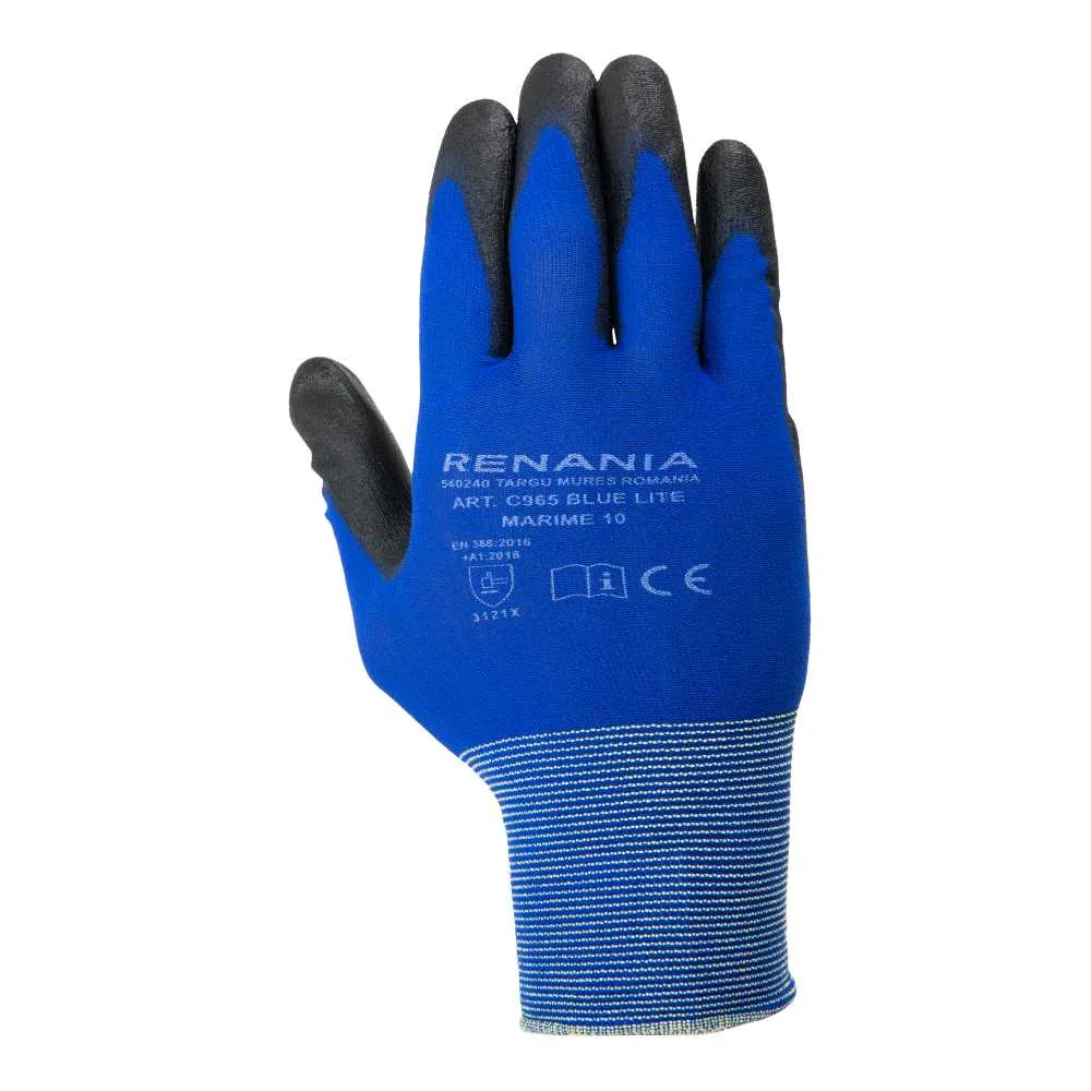Manusi protectie mecanica New Blue Lite categoria II, Renania, art.9C65
