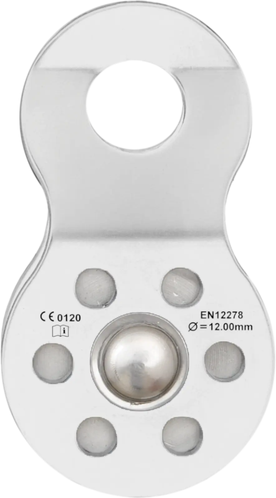 Single pulley with movable flanges, single attachment