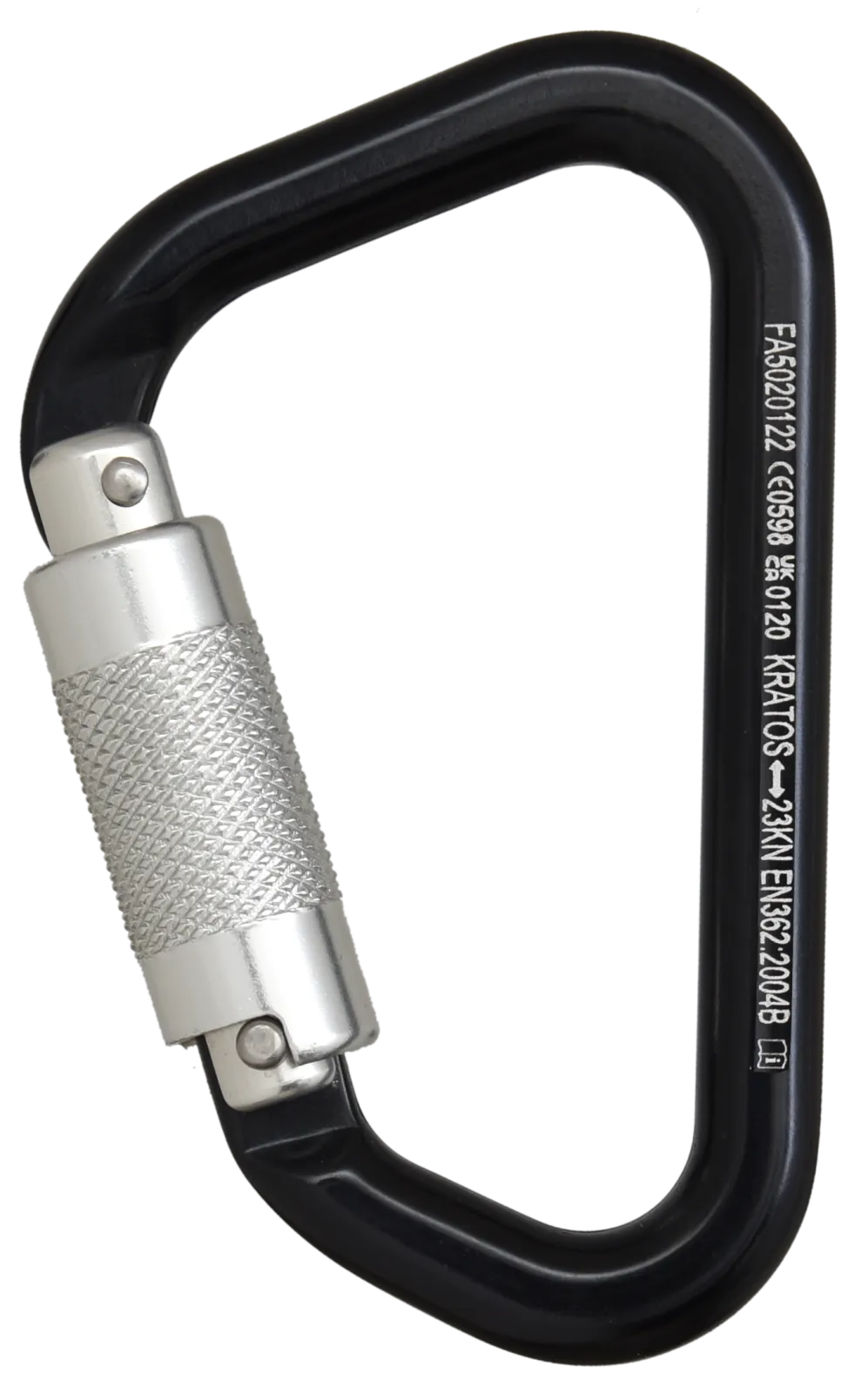 Carabiner din aluminiu cu blocare sfert de tura