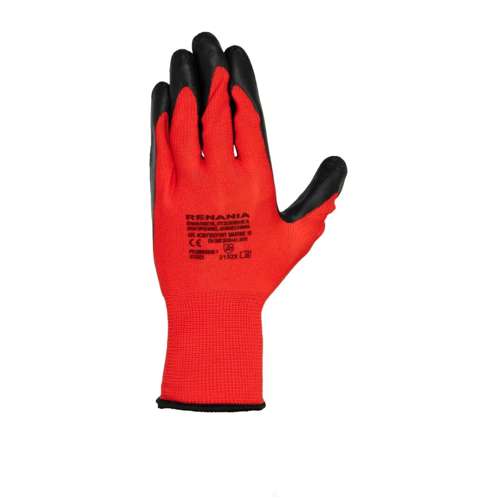 Manusi de protectie tricotate din poliester impregant cu latex FireFort, art.4C30