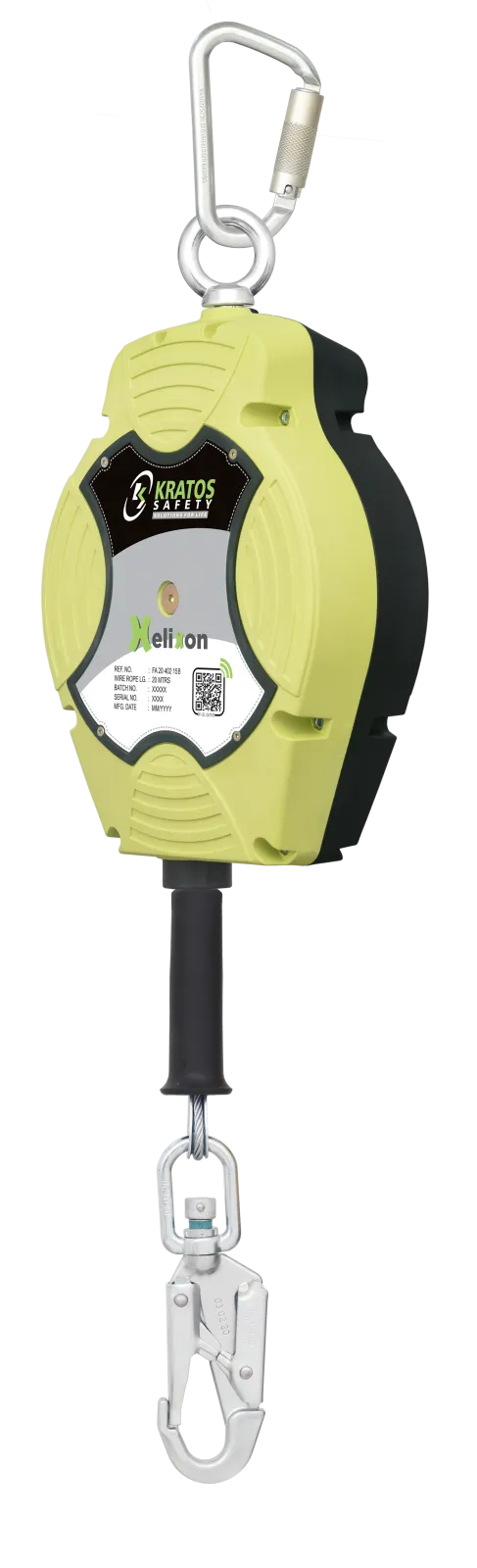 Cablu metalic HELIXON, dispozitiv de oprire a căderii retractabil 15 m, numai pentru utilizare verticală