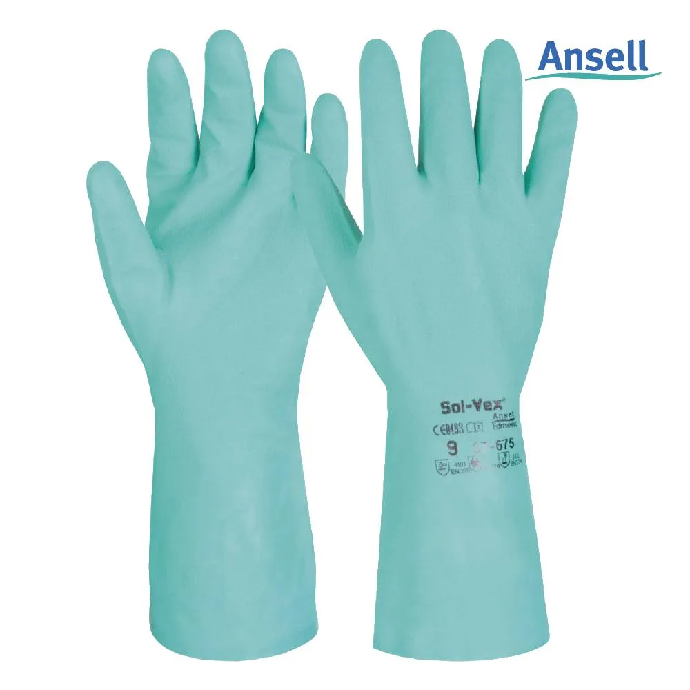 Manusi de protectie chimica Sol-Vex categoria III, art.C383 (37-675)