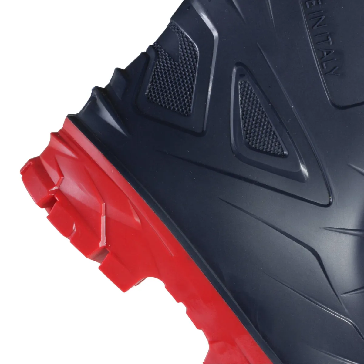 Cizma Exena PVC Devil_24 Blue Red S5 SR — echipament de protecție