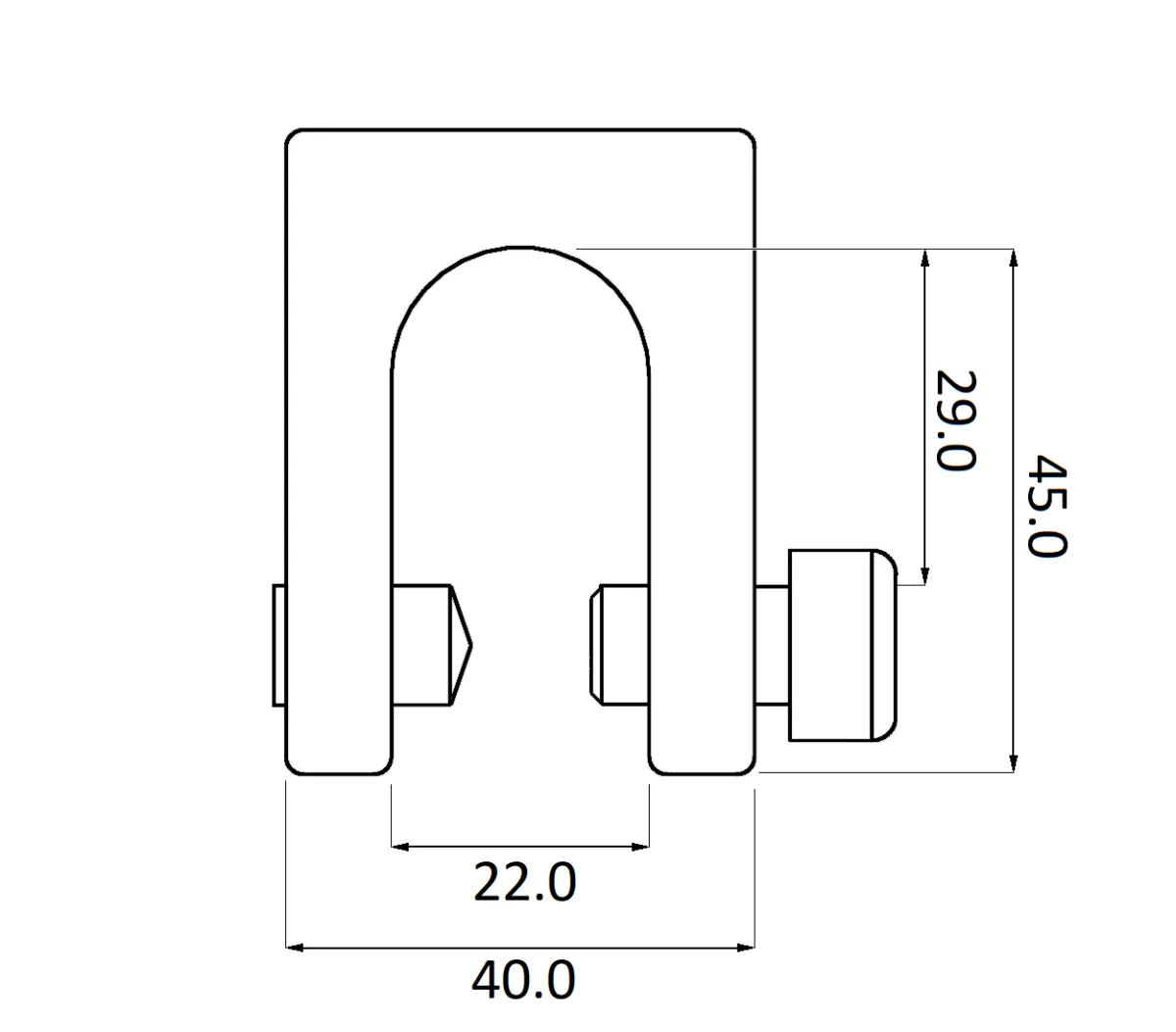 Ancoră WAVY 2 din aluminiu pentru acoperiș cu falț vertical
