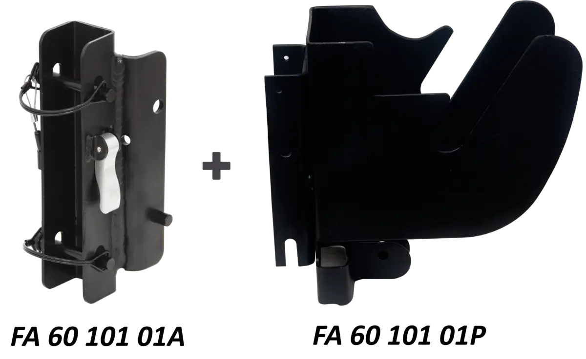 Universal adaptation plates set for retractable fall arrester with integrated rescue winch on double head-mounted tripod