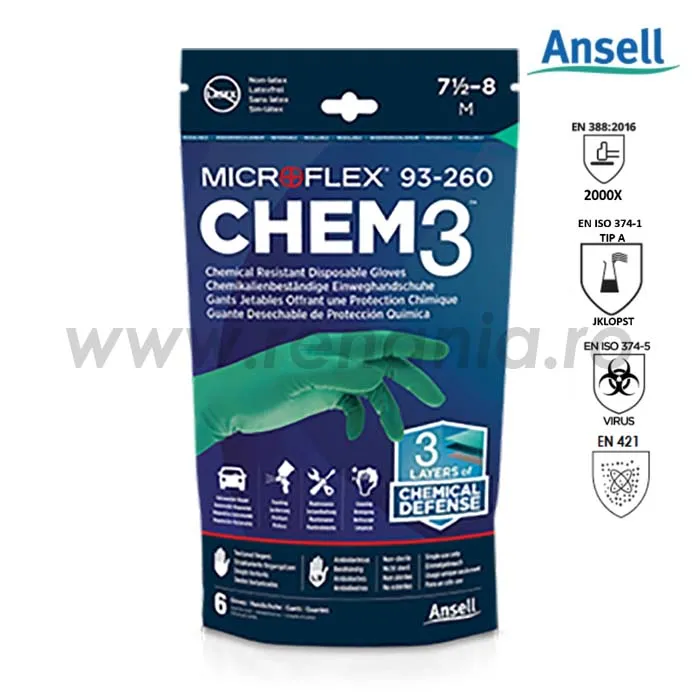 Manusi de unica folosinta Microflex categoria III, art.C658