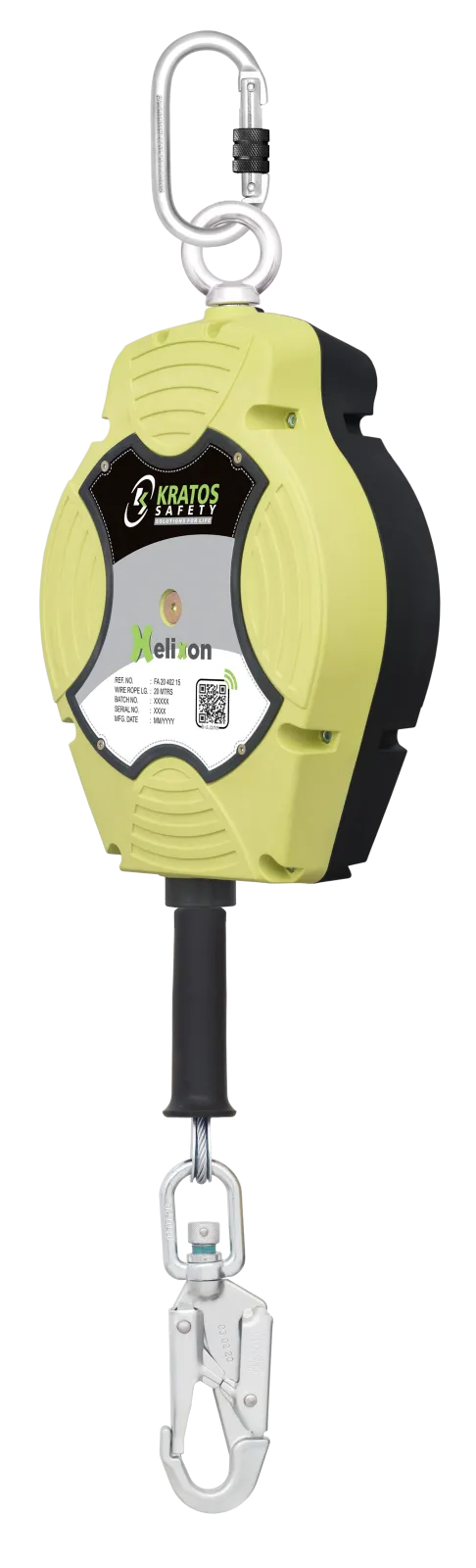 Cablu metalic HELIXON, dispozitiv de oprire a căderii retractabil 20 m, numai pentru utilizare verticală