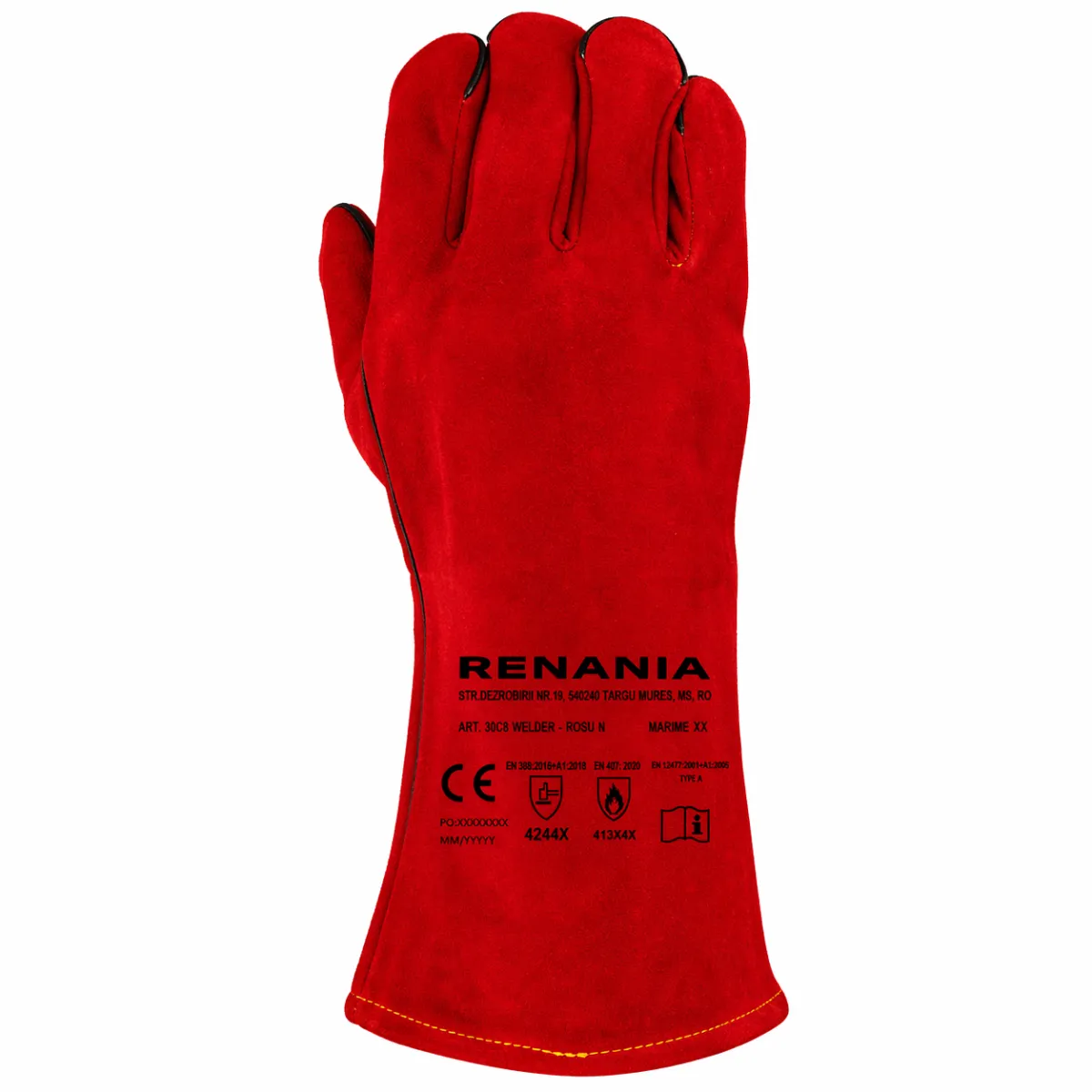 Manusi sudura Welder- Rosu N, categoria II, Renania, art.30C8