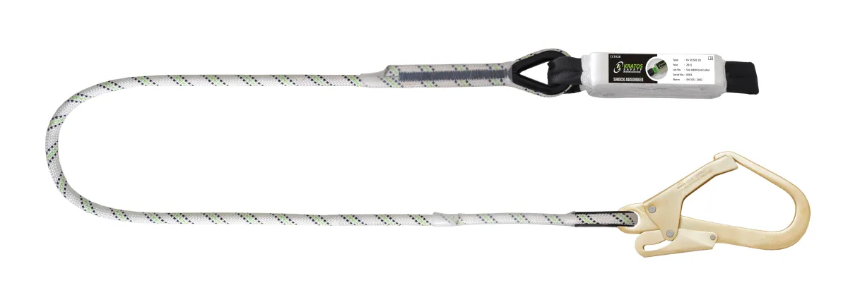 HOPE - Lonjă cu absorbție de energie din frânghie kernmantle 1,80 m cu conector FA 50 207 55