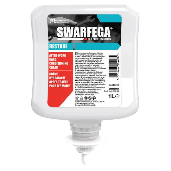 Crema profesionala hidratanta si reparatorie pentru piele, fara parfum, Swarfega RESTORE