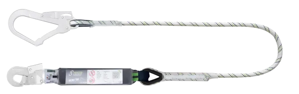 HOPE - Lonjă cu absorbție de energie din frânghie kernmantle de 1,50 m cu conectori FA 50 202 17 și FA 50 207 55
