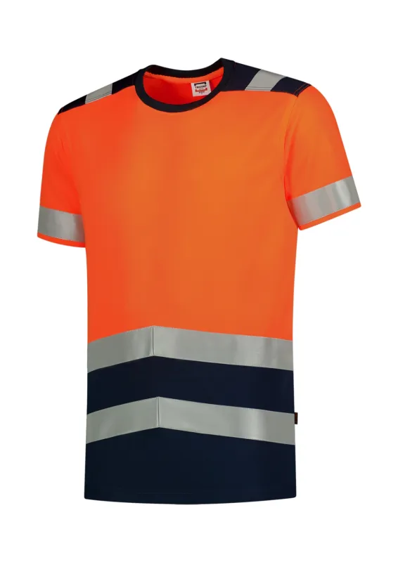 Tricou de lucru bicolor cu vizibilitate ridicată