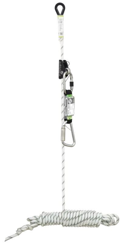 LOREL-A, Sliding fall arrester attached to 10 m anchor line, removable energy absorber