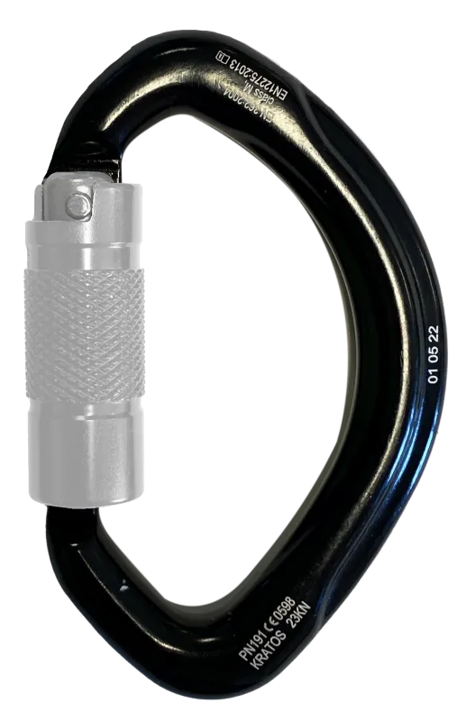 LUNA, carabină semicerc multidirecțională cu blocare de 1/4 de tură, deschidere 20 mm - Tip cheie