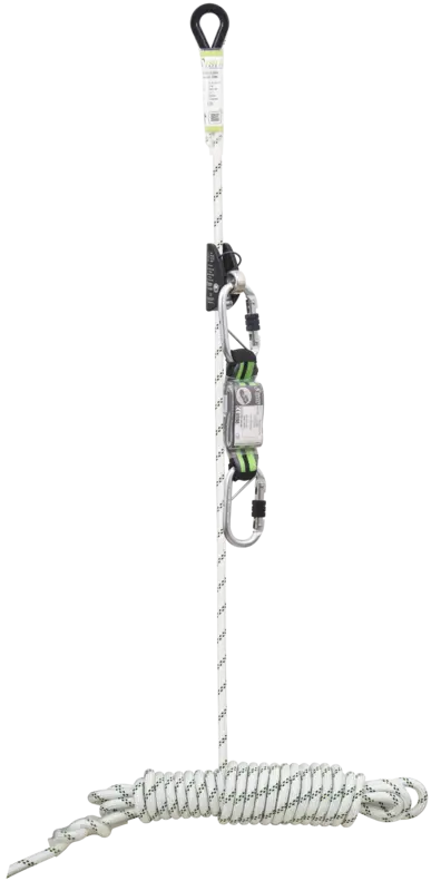 LOREL-A, Sliding fall arrester attached to 20 m anchor line, removable energy absorber