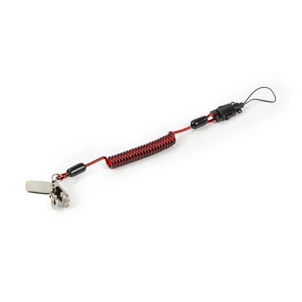 Chingă spiralată E-Tether cu clemă din oțel și E-Catch - 0.5kg / 1.1lb