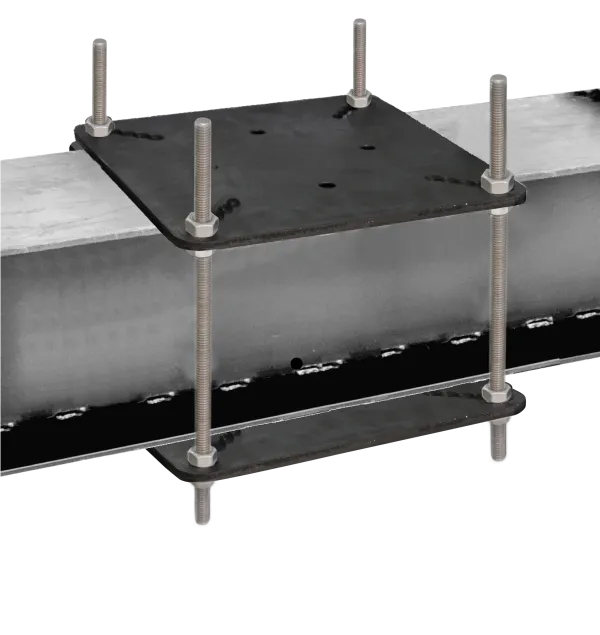 Plăci de oțel galvanizat pentru prindere cu contraplacă (pentru grinzi cu flanșă de 80-150 mm)