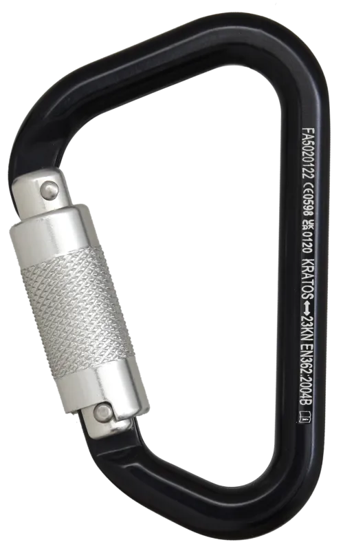 Carabiner din aluminiu cu blocare sfert de tura