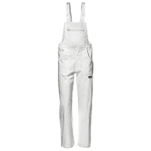 Pantaloni cu pieptar SYMBOL albi