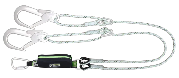 CURIOZITATE - Șnur cu frânghie kernmantle cu absorbție de energie, 2 m, cu inel de reglare