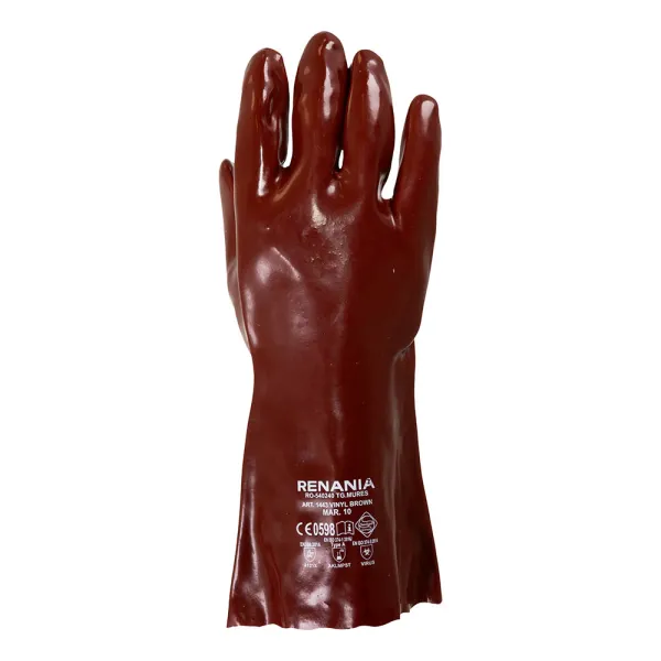 Manusi de protectie chimica Vinyl Brown categoria III, Renania, art.C155 (1443)
