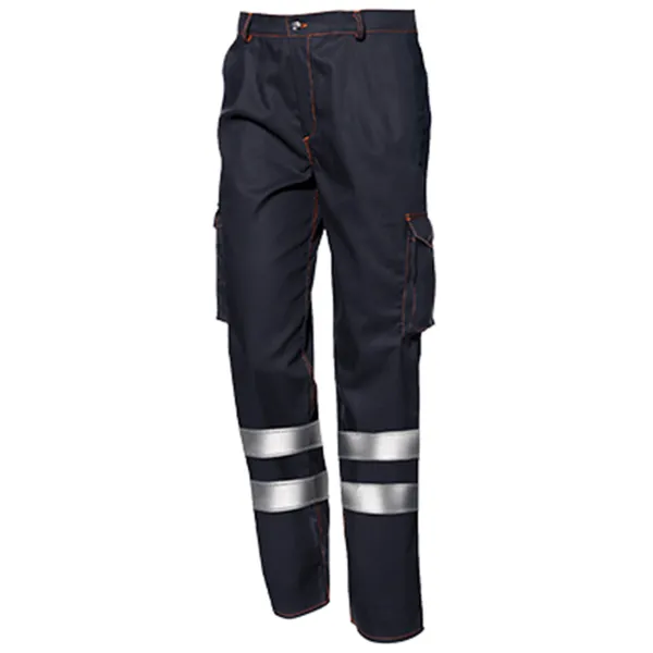 Pantaloni POLYTECH cu benzi reflectorizante