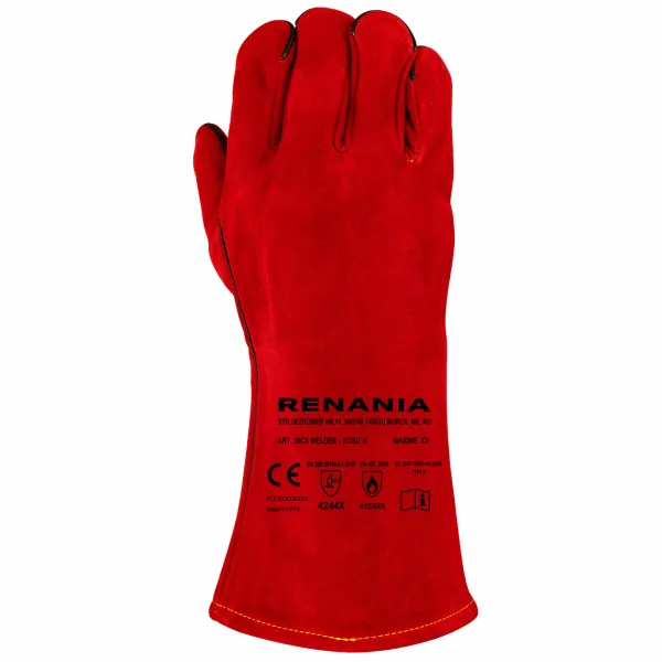 Manusi sudura Welder- Rosu N, categoria II, Renania, art.30C8